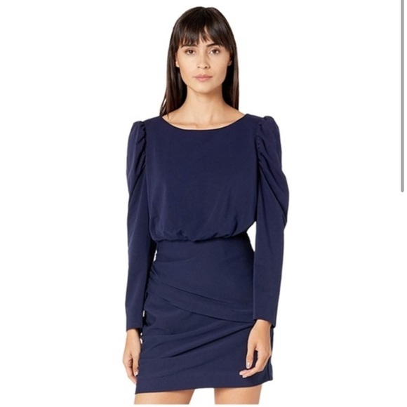 La Vie Rebecca Taylor French Terry Dress Navy Blue - Picture 1 of 10